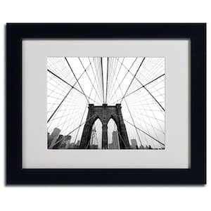 11 in. x 14 in. NYC, Brooklyn Bridge Matted Framed Art