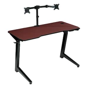 Arena 1337 Battlestation Electric Height Adjustable Gaming Desk in Red Carbon Fiber