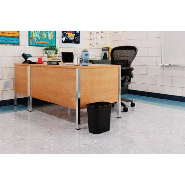 Suncast Commercial Desk Side Rectangular Resin Trash Cans 3 Gallons Black  Pack Of 12 Trash Cans - Office Depot