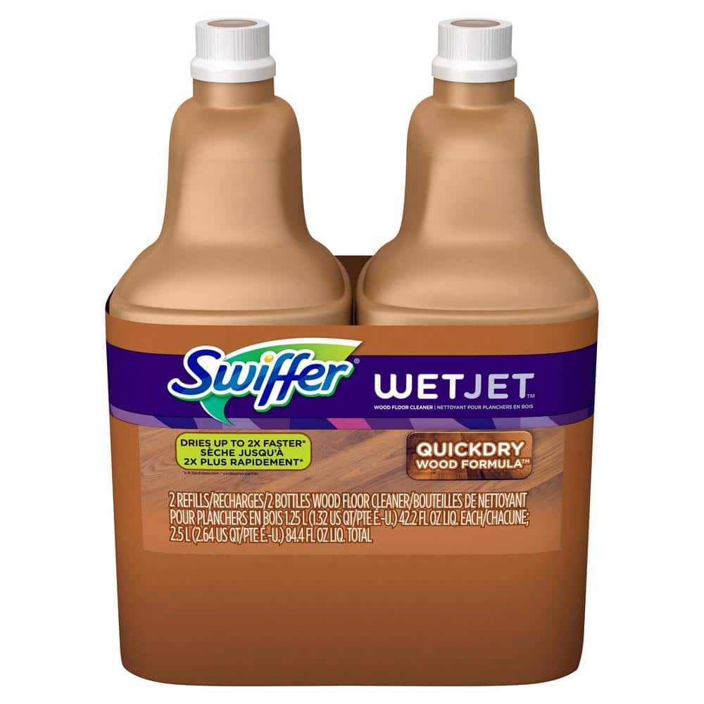 Swiffer WetJet 42.2 oz. Multi-Purpose Hardwood Floor Cleaner Solution  Refill (2-Pack) 003700099925 - The Home Depot