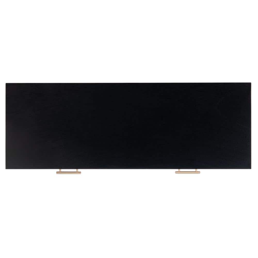 Estella Black and Beige 2-Drawer Console Table