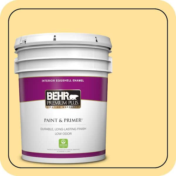 BEHR PREMIUM PLUS 5 gal. #P290-3 Roasted Corn Eggshell Enamel Low Odor Interior Paint & Primer