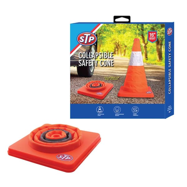 STP Pop-Up Safety Cone: High-Visibility, Weatherproof Protection in a Pocket-Sized Package