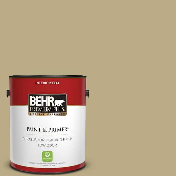 BEHR PREMIUM PLUS 1 gal. #PPU8-08A Makrut Lime Flat Low Odor Interior Paint & Primer