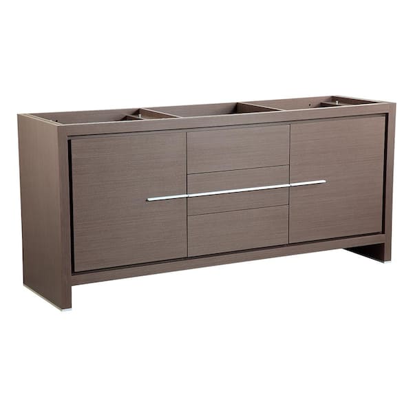 Fresca Allier 72 in. Modern Double Sink Bathroom Vanity Cabinet in Gray Oak