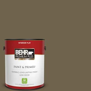1 gal. Home Decorators Collection #HDC-AC-15 Peat Flat Low Odor Interior Paint & Primer