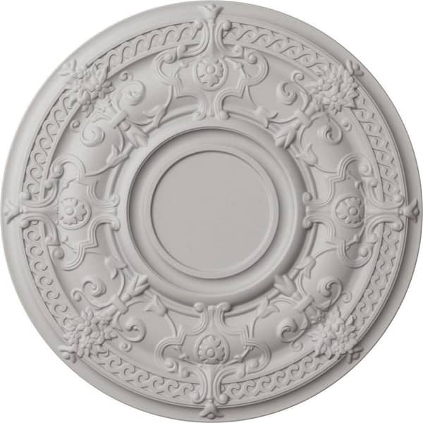 Ekena Millwork 1-3/8 in. x 33-7/8 in. x 33-7/8 in. Polyurethane Dauphine Ceiling , Ultra Pure White