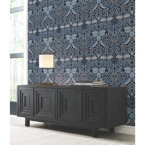 56 sq. ft. Butterfly Garden Unpasted Wallpaper