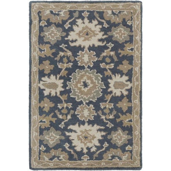 Livabliss Gilgamesh Navy Doormat 2 ft. x 3 ft. Indoor Area Rug