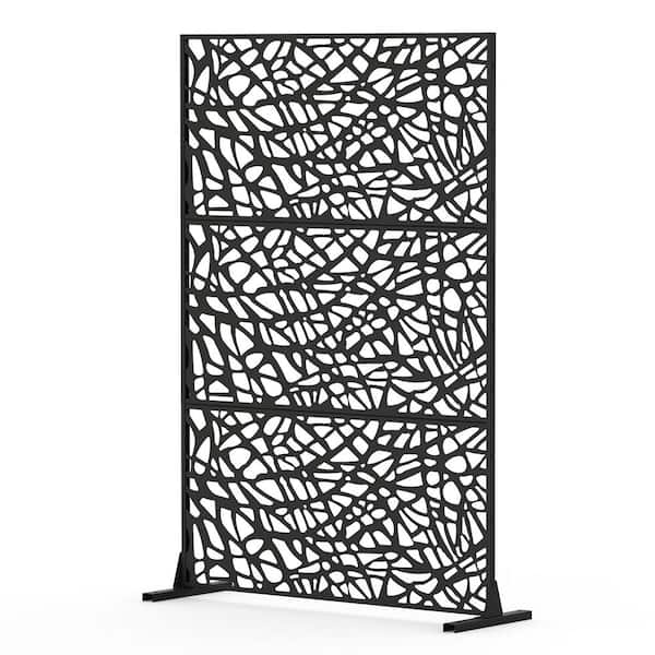 Metal Privacy Screens and Panels with Free Standing,Freestanding Outdoor Indoor Privacy Screen,Decorative Privacy Screen