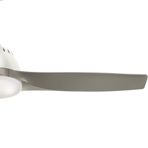 Casablanca - Wisp 52 in. Fresh White Indoor Ceiling Fan with LED Light Kit and Handheld Remote