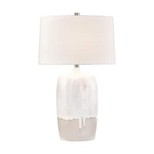 Stokesdale 32 in. White Glazed Table Lamp