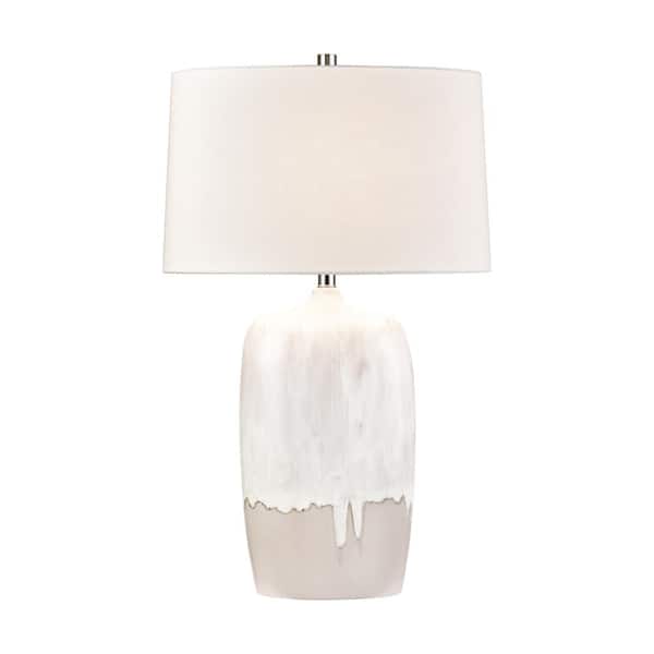 Titan Lighting Stokesdale 32 in. White Glazed Table Lamp
