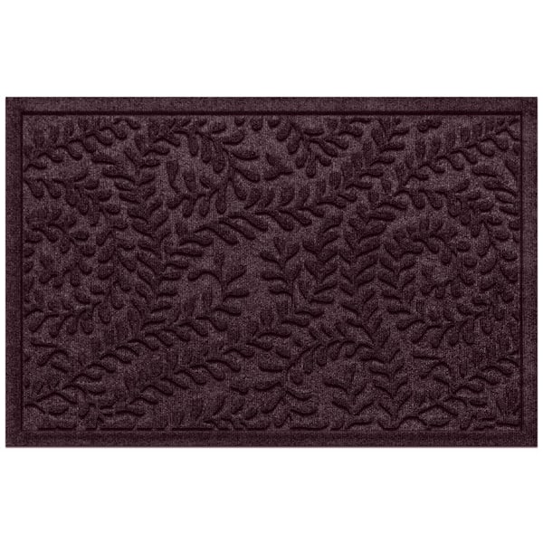 Bungalow Flooring Waterhog Boxwood Bordeaux 23 in. x 35 in. PET Polyester Indoor Outdoor Doormat