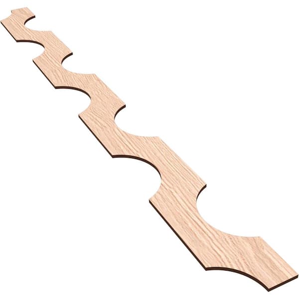 Ekena Millwork Pomeroy 47 in. H x 0.25 in. W Slatwall Panels in Red Oak 12-Pack