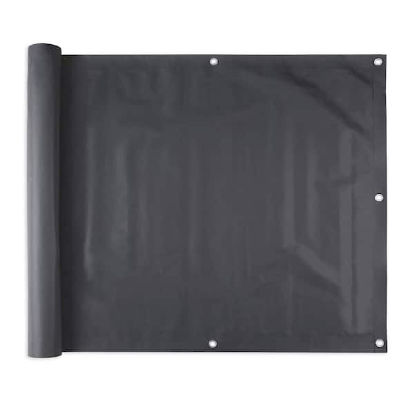 NATURAE DECOR 34 in. Privacy Balcony Screen in Dark Gray