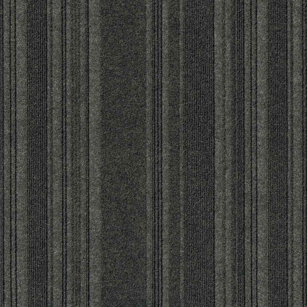Black Ice 24" x 24" Peel and Stick Carpet Tiles