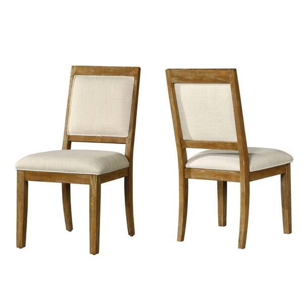 Steve Silver 18 in. Palmer Brown with Upholstered Side Chair (Set of 2)