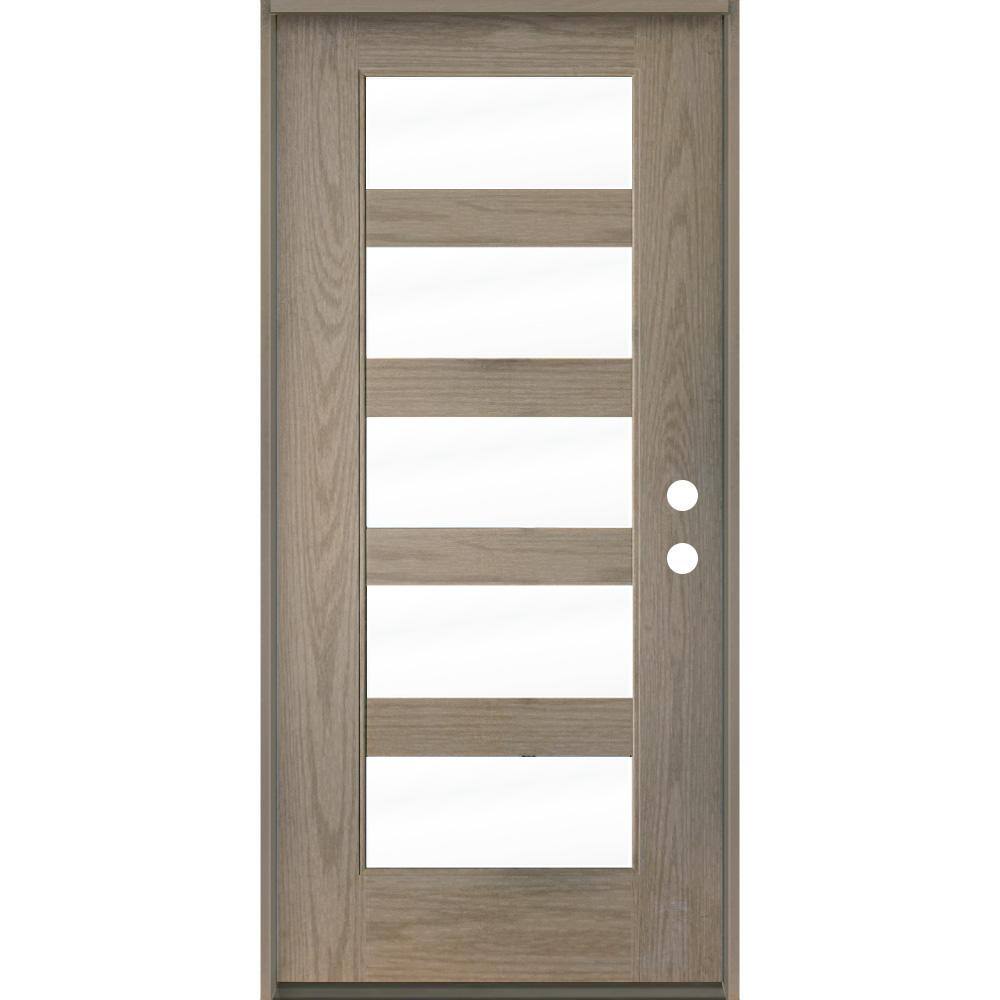 Reviews for Krosswood Doors ASCEND Modern 36 in. x 80 in. 5Lite Left