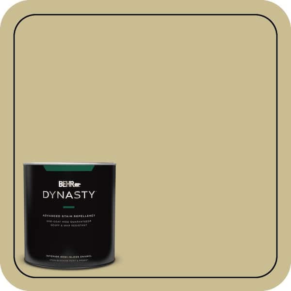 BEHR DYNASTY 1 qt. #M330-4 Morning Tea Semi-Gloss Enamel Interior Stain-Blocking Paint and Primer