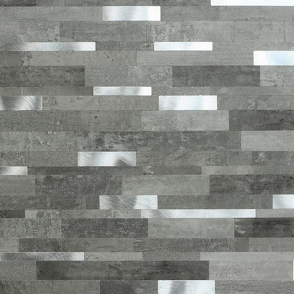 Ivy Hill Tile Luxe Core Metalway Cement 4 in. x 0.16 in. SPC Peel and Stick Tile Sample