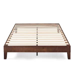Naturalista Grand 12 in. Espresso King Solid Wood Platform Bed with Wooden Slats