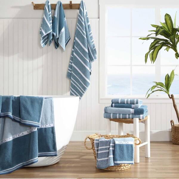 Nautica Belle Castle 6-Piece Blue Bell/Denim/Indigo Stripe Terry
