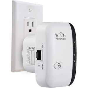 Wireless Mesh WiFi Extender Range Repeater to Boost Wi-Fi Signal and Eliminate Dead Zones Network Adapter, White