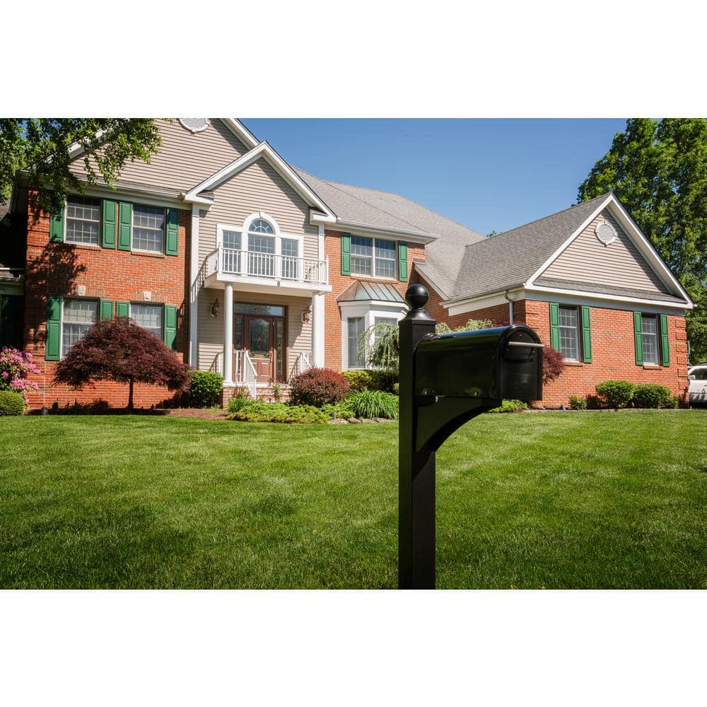 Gibraltar Black Aluminum Decorative Mailbox Post