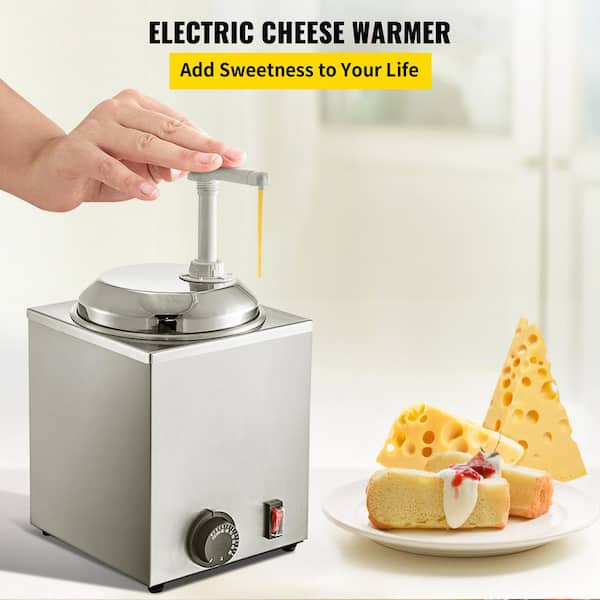 3.5 Qt. Electric Countertop Nacho Cheese Sauce Warmer Pump Dispenser - 120V