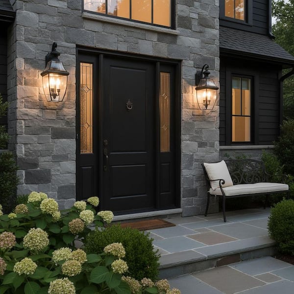 Quoizel Newbury 1-Light Mystic Black Outdoor Wall Lantern Sconce