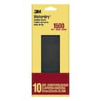 3-2/3 in. x 9 in. 1500 Grit Sandpaper (10 Sheets-Pack)