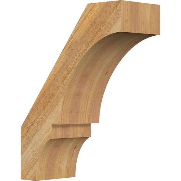 Ekena Millwork 6"W x 14"D x 18"H Balboa Rough Sawn Knee Brace, Western Red Cedar