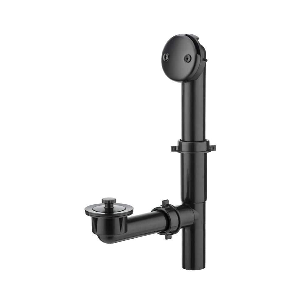 1-1/2 in. Matte Black Bathtub Drain Kit, Waste Overflow Assembly with Universal Lift and Turn Drain, Overflow Faceplate price history on PriceWatchPro