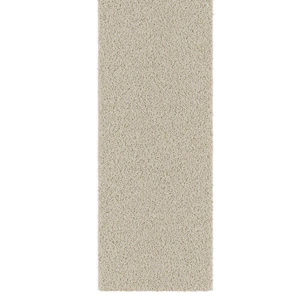 Cozy Plush Non-Slip Rubberback Soft Cream 2 ft. x 17 ft. Indoor Extra Long Hallway Runner Rug