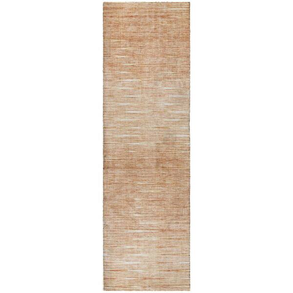Dream Shag Premium Machine Washable Abstract ADS800 Salmon 2 ft. x 7 ft. Runner Rug
