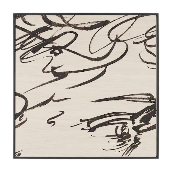 Sculptured Chaos II Closed Framed Painting I 1-Piece Art Print 24.6 in. x 2.8 in. x 24.6 in.