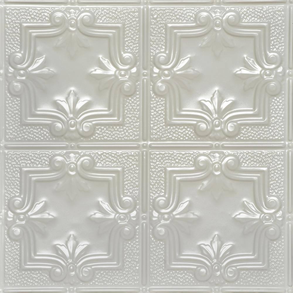 Antoinette Eggshell White 2 ft. x 2 ft. Decorative Lay-in Tin Ceiling Tile (24 sq. ft. /Case) price history on PriceWatchPro
