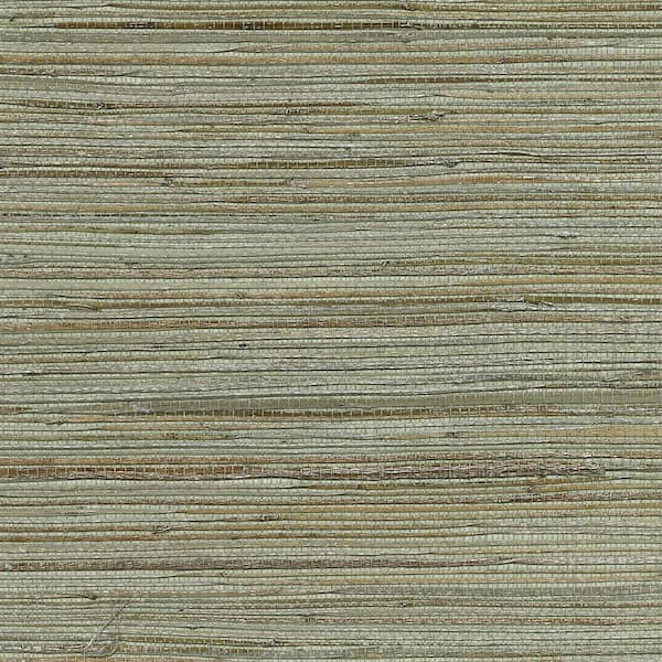 Kenneth James Shandong Sea Green Grasscloth Sea Green Wallpaper Sample