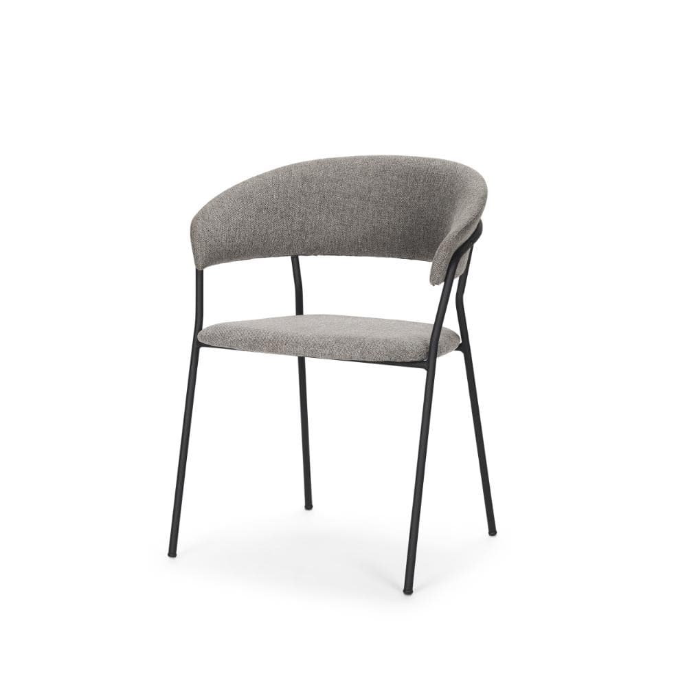 Carolyn Dining Chair w/ Gray Fabric & Matte Black Metal price history on PriceWatchPro