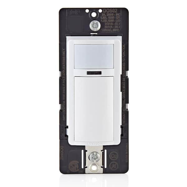 Leviton Decora In-Wall Motion Sensor Light Switch, Motion Activated, Auto-On/Auto-Off, 2-Amp, Single Pole, White