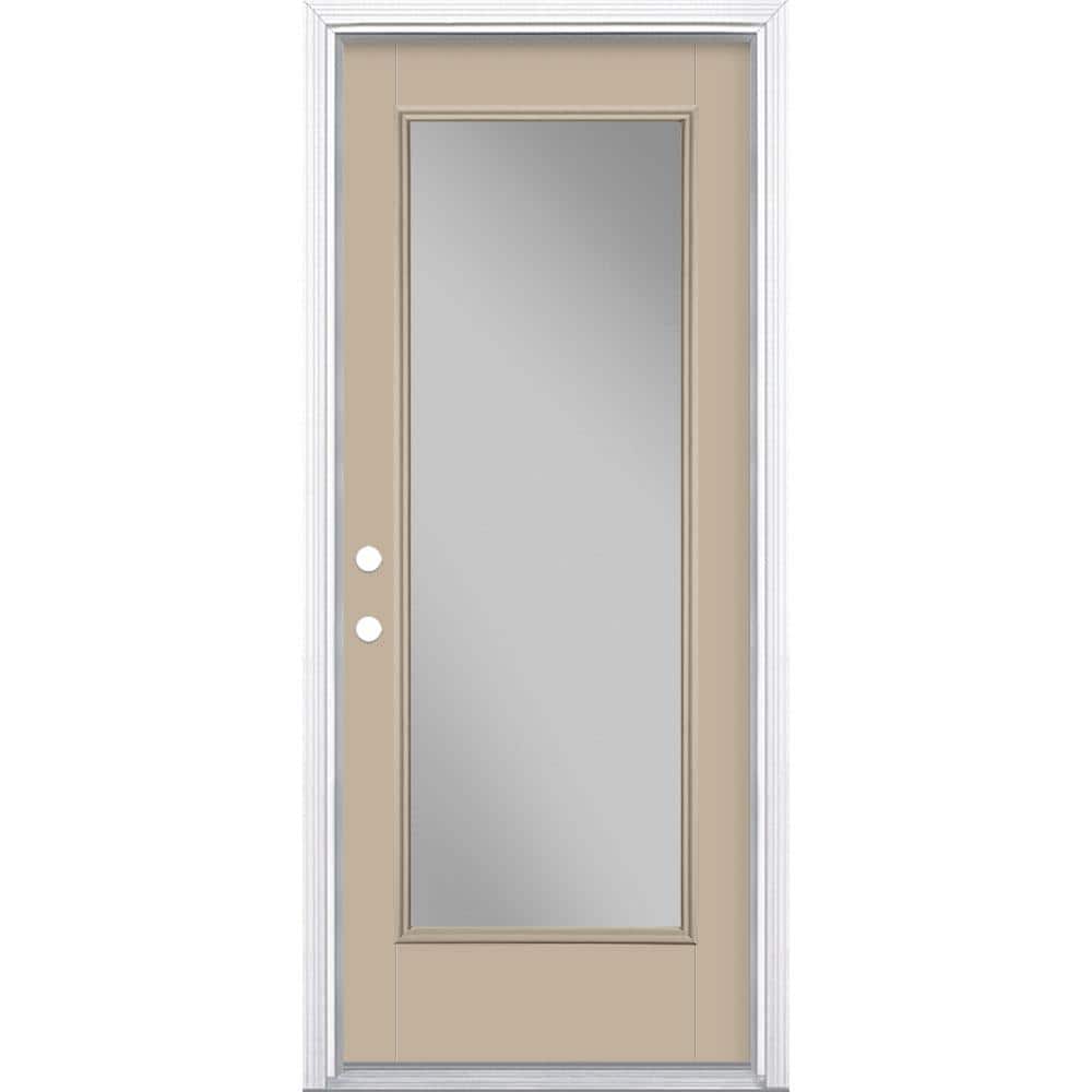 32 in. x 80 in. Full Lite Canyon View Right-Hand Inswing Painted Smooth Fiberglass Prehung Front Door w/ Brickmold price history on PriceWatchPro