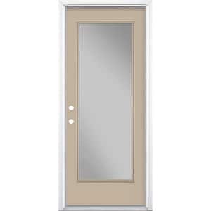 32 in. x 80 in. Full Lite Canyon View Right-Hand Inswing Painted Smooth Fiberglass Prehung Front Door w/ Brickmold