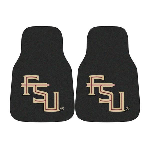 FANMATS Florida State University 18 in. x 27 in. 2-Piece Carpeted Car Mat Set