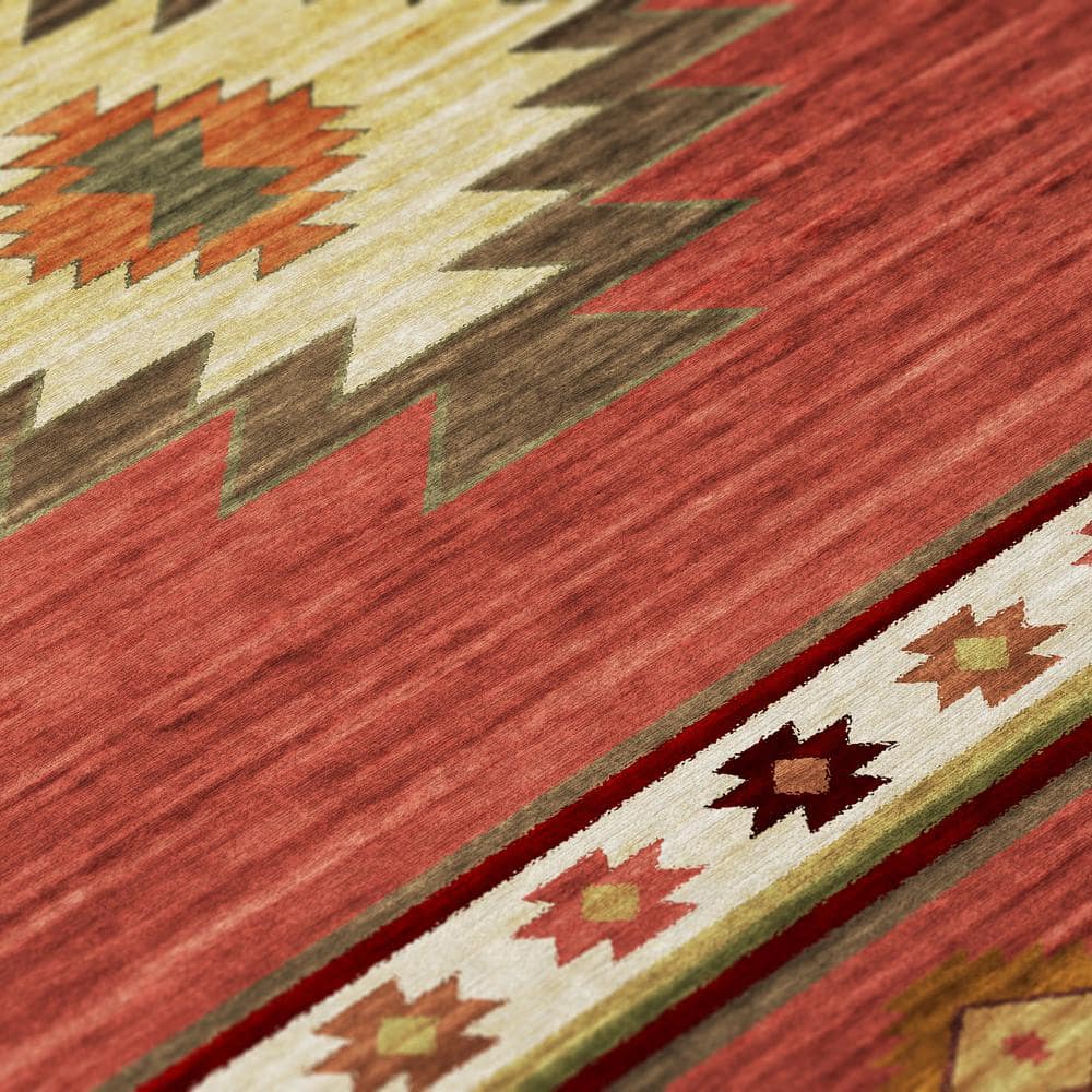 Sonora Spice Flat Woven Chenille 9' x 12' Area Rug