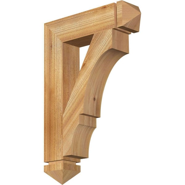 Ekena Millwork 4 in. x 26 in. x 18 in. Western Red Cedar Balboa Arts and Crafts Rough Sawn