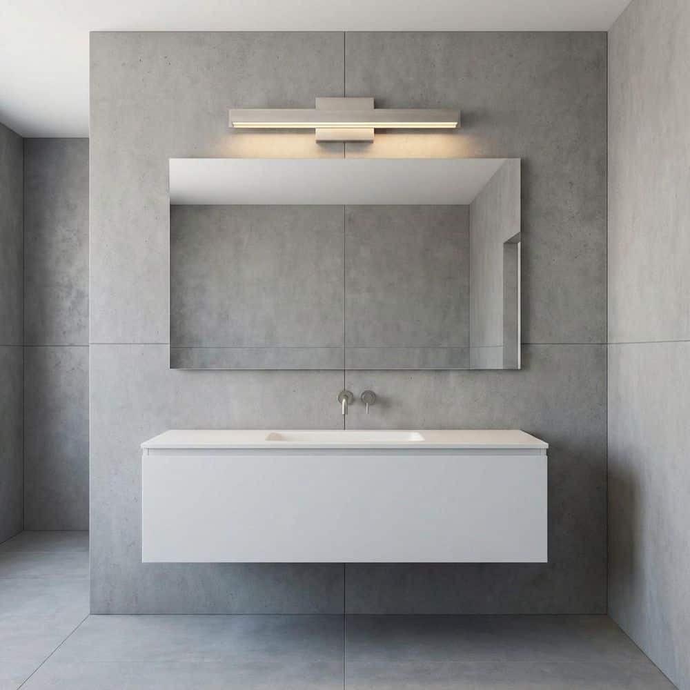 Aro 24 in. W Brushed Nickel LED Dimmable Modern Bathroom Vanity Light with Soft Touch Silicone Diffuser price history on PriceWatchPro