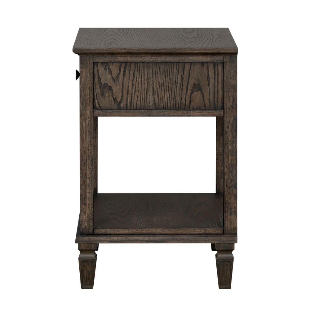 Victoria 24 in. Reclaimed Grey Rectangle Wood End Table - thumbnail 2
