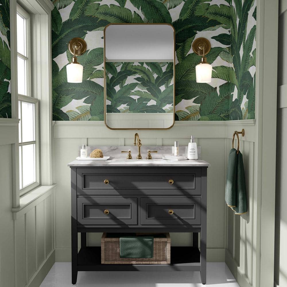 Aloe Green Tropical Palm Peel & Stick Wallpaper Roll