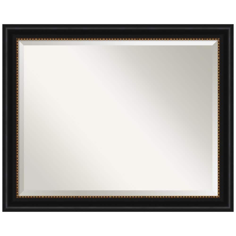 Manhattan Black and Gold Rectangular Wall Mirror